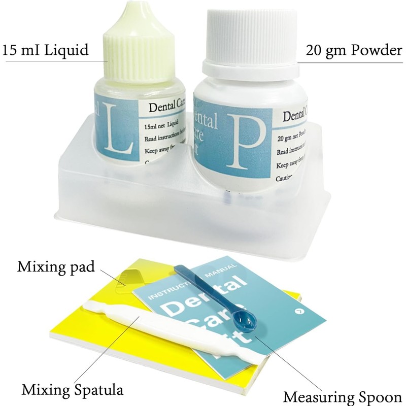HUFLYI Zinc oxide-eugenol Cement Dental Kit affix temporary crowns or