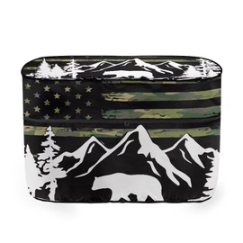 Whosucclay American Flag Propane Tank Cover for Camper, RV Double 20lb Gas Tank, Weather Resistant Cylinder Cover, Camper Accessories for Outdoors