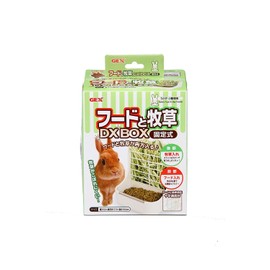 Gex Food and Grass DXBOX Fixed Tableware Grass Meadow Feeder White for Rabbits and Small Animals