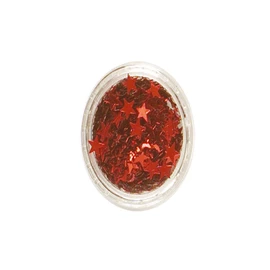 Cosmetic Glitter Stars for use on the face - Red
