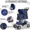 Wedyvko 4 Wheels Dog Stroller Pet Strollers for Small Medium