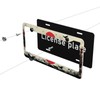 2PCS Japanese Samurai License Plate Frame Sunset Crow Red Sun