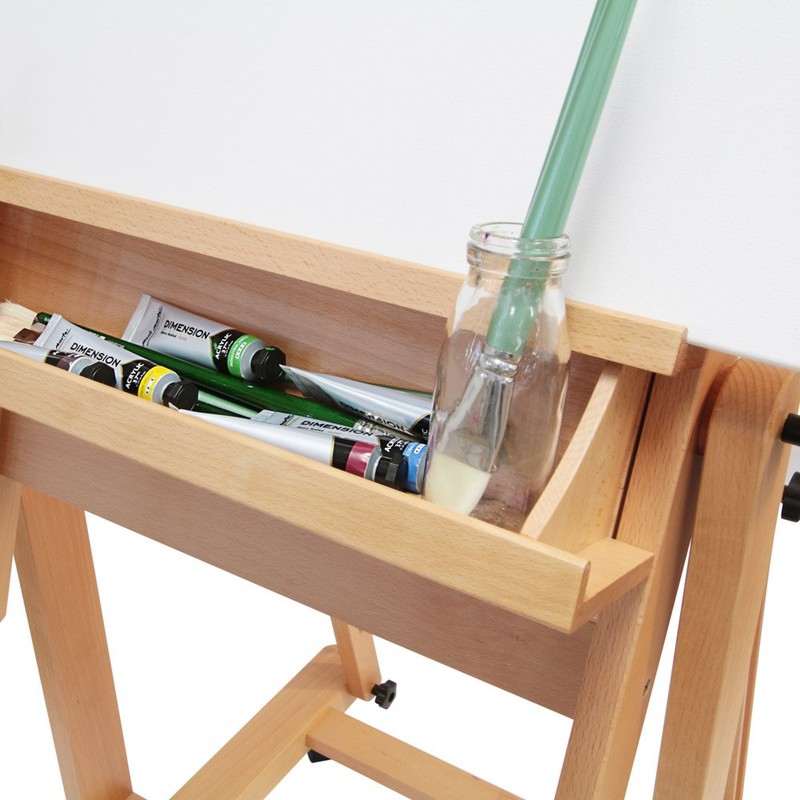 Mont Marte Tilting Studio Wooden Floor Easel. Height Adjustable Extra