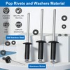 smseace 780Pcs Black Pop Rivets with Washer Assortment Kit 14-Sizes