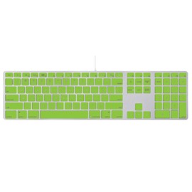 MightySkins Skin Compatible with Apple Keyboard with Numeric Keypad wrap Cover Sticker Skins Solid Lime Green