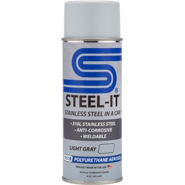 Steel-It 1051B Polyurethane Aerosol, Industrial Paint Coatings, Weldable, Easy to Apply - Light Gray (3 Pack)