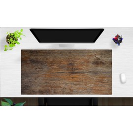 Desk Mat - Antique Wood - 100 x 50 cm - Premium Vinyl Desk Mat - Made in Germany