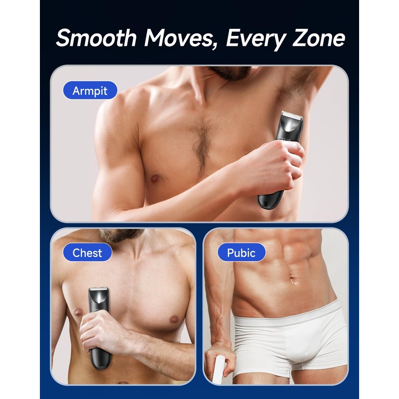 Manscape Trimmer for Men - No Nicks Electric Razor-Shaver for