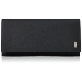 Dunhill 001 Men's Long Wallet PLAIN Black, 001 black