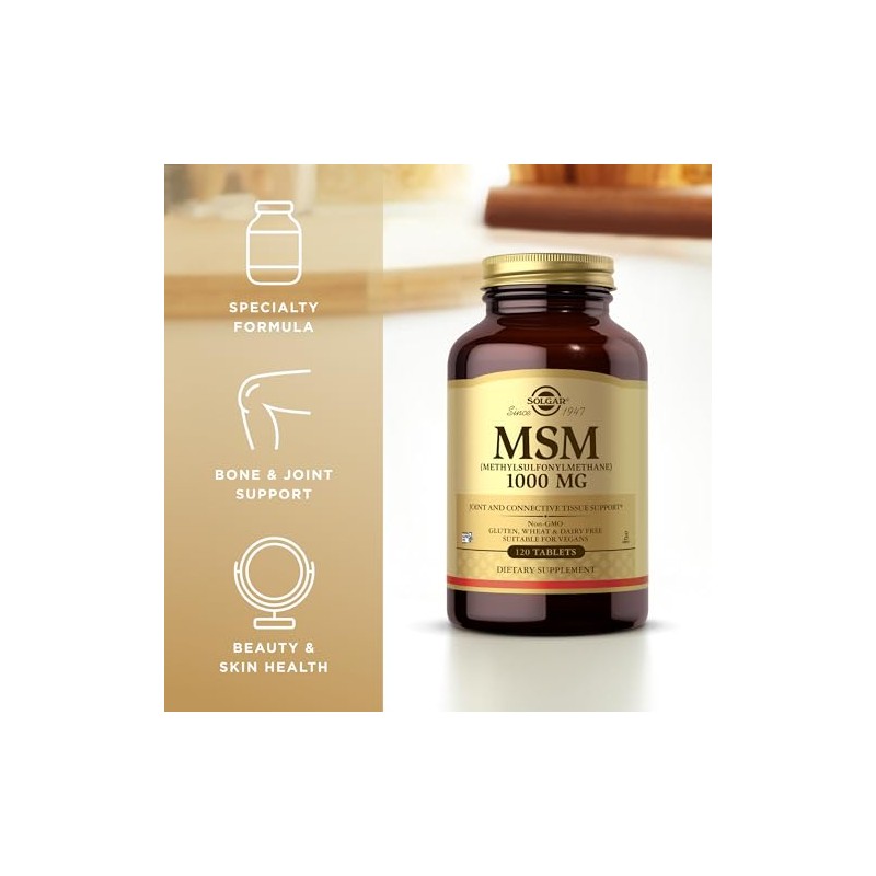 Solgar MSM 1000 mg - 120 Tablets - Gold Formula