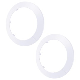 FOCMKEAS 2Pcs Pipe Cover Decoration, Fit 4.33"(110mm) Pipe PP Plastic Flangen Water Pipe Cover Decoration, Escutcheon Pipe Collar for Wall Pipe Tube Decoration, White