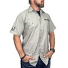 Embroidered Shop Shirt - Men's Warm Gray Electric Head X-Large