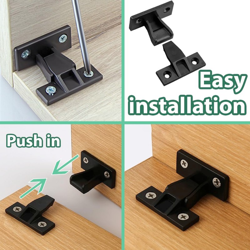 10 Pairs Push in Plinth Fasteners Hidden ABS Press Fit