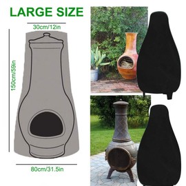 Groumh LARGE SIZE Protective Chiminea Covers, Weather Resistant Outdoor Patio Chiminea Caps