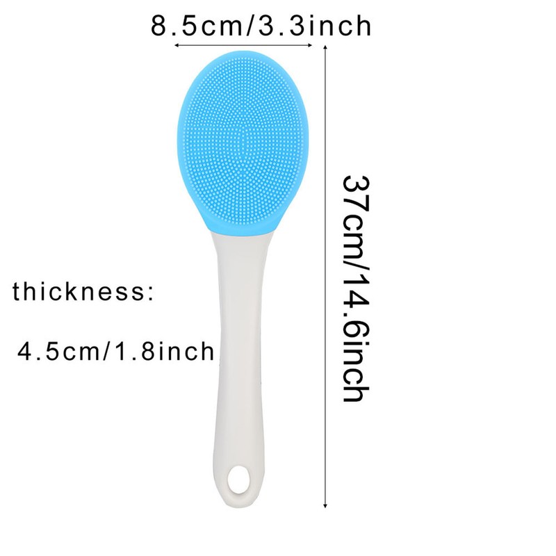 Electric Silicone Brush Silicone Body Brush Long Handle Shower Brush