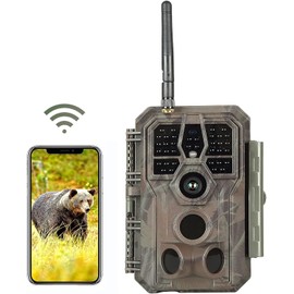 Folgtek WiFi Hunting Trail Camera 64MP 1296P Wildlife Game Cam with Night Vision Motion Activated, IP66 Waterproof, 120°Wide Angle Time Lapse Mode Wlidlife Cam for Outdoor Surveil64MPlance