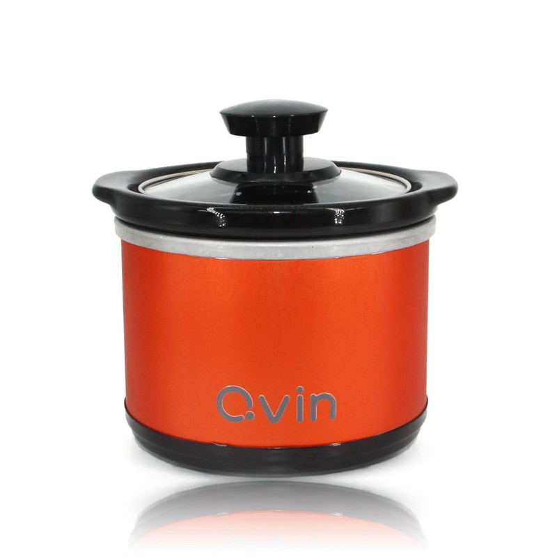 0.65-qt mini Round Slow Cooker, Fondue Melting Pot Warmer with