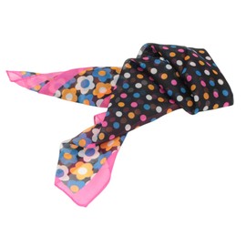 FAIRYGATE Hijab Scarf for Women Scarfs for Women Lightweight Ladies Scarves Chiffon Scrawl Wrap Black Polka Dot Scarf A2723