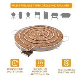 SUNLIFER Cold Smoke Generator, Stainless Steel Smoker for Hot and Cold Smoking, Perfect for All Grills and Smokers, Smoke Time up to 24 Hours