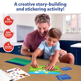 Skillmatics Art & Craft Activity - Sticker Stories Animal Adventures, Reusable Sticker Art, DIY Craft Kits, Creative Storytelling Kit, Educational Toy, Gifts for Ages 3, 4, 5, 6, 7