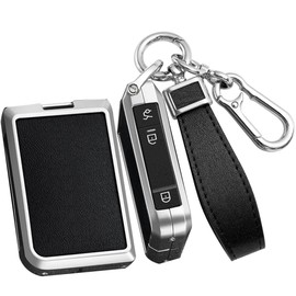 TECART TECART Smart Autoschlssel Hlle Cover Passt fr LYNK&CO Lynk Co 01 02 03 05 06 09 Ledermuster Tragbar Schutzhlle Schlsselcover Zubeh?r Schlssel A 3 Taste Silber Schwarz