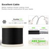 WAYSKA String Light Hanging Kit with 250FT Nylon Coated Stainless