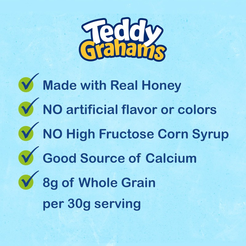 TEDDY GRAHAMS Honey Graham Snacks, 40 Kids Snack Packs (4