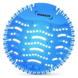 Urinal Screen Deodorizer (36 Pack) - Urinal Cakes Pads - Fresh 3d Wave Anti-Splash - Odor Protection for Toilets in Bathroom Restaurant Office Stadium School with Free Gloves - 36pcs Blue Ocean Breeze