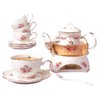 Jusalpha® Vintage Porcelain Flower Series Tea Sets, Tea Cup Saucer