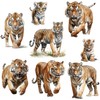 AM AMAONM Removable 3D Nature Jungle Wild Animals Wall Stickers