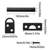Adyoney 4 Inch Brushed Black Solid Brass Surface Bolt, Elegant