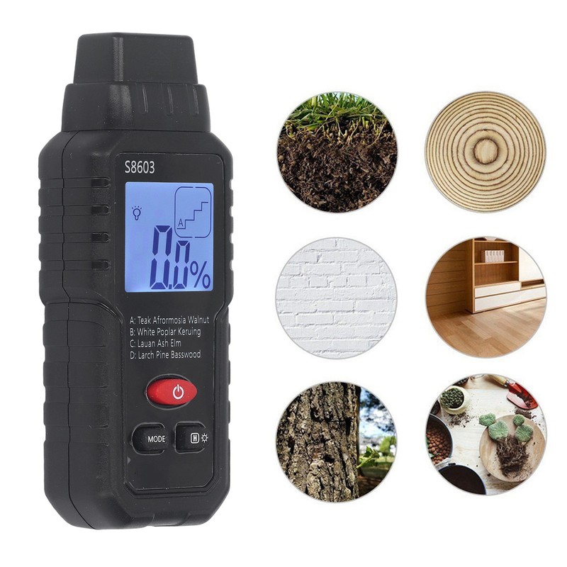 Wood Moisture Meter Pin Type LCD Digital Water Leak Detector