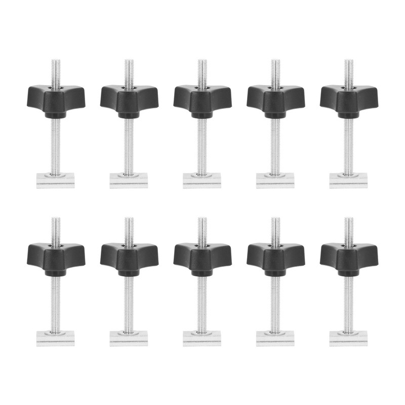 10 Set T Track Kit Woodworking Slider Bolt Knob Accessories