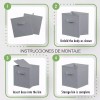 AIWENLIN SHOP Caja De Almacenamiento Ropa Plegable Cubos Organizadores 12p