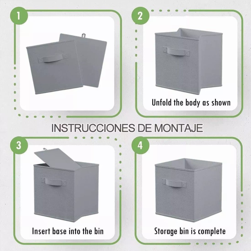 AIWENLIN SHOP Caja De Almacenamiento Ropa Plegable Cubos Organizadores 12p