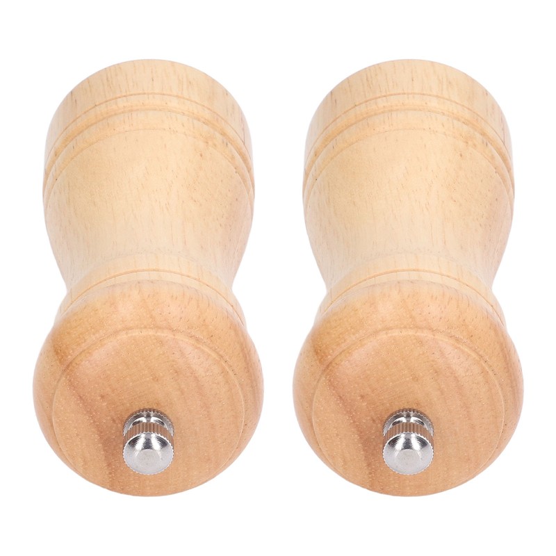 2pcs Wood Salt and Pepper Grinder Adjustable Coarseness Wooden Pepper