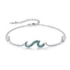 Wave Bracelet 925 Sterling Silver Turquoise Wave Adjustable Bracelet Ocean