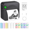 Zeacool Mini Sticker Printer,Mini Pocket Thermal Printer with 11 Rolls