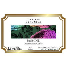 Jasmine Guatemalan Coffee (Single Serve K-Cup Pods) (Gourmet, Naturally Flavored, Whole Coffee Beans) (12 pods, ZIN: 573210)