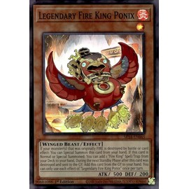 Legendary Fire King Ponix - SR14-EN045 - Super Rare - 1st Edition