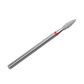 Staleks Pro - Diamond Bit - Flame (Red Ring) I Attachment for Nail Cutter I Bits for Apparative Manicure and Pedicure I Grinding Attachment for Electric Grinders I Nail Drill Bit (FA10R023/10)