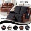 KinCam Waterproof Loveseat Recliner Cover, Non-Slip Reclining Couch Covers for