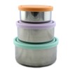 Ever Eco Stainless Steel Round Nesting Containers Set of 3,