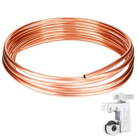 Exablo 1/2" OD × 7/16" ID × 25FT Copper Tubing, 0.8mm Wall Thickness 99.9% C12200 Seamless Refrigeration Tube for HVAC Systems, Mini Split AC & Decoration