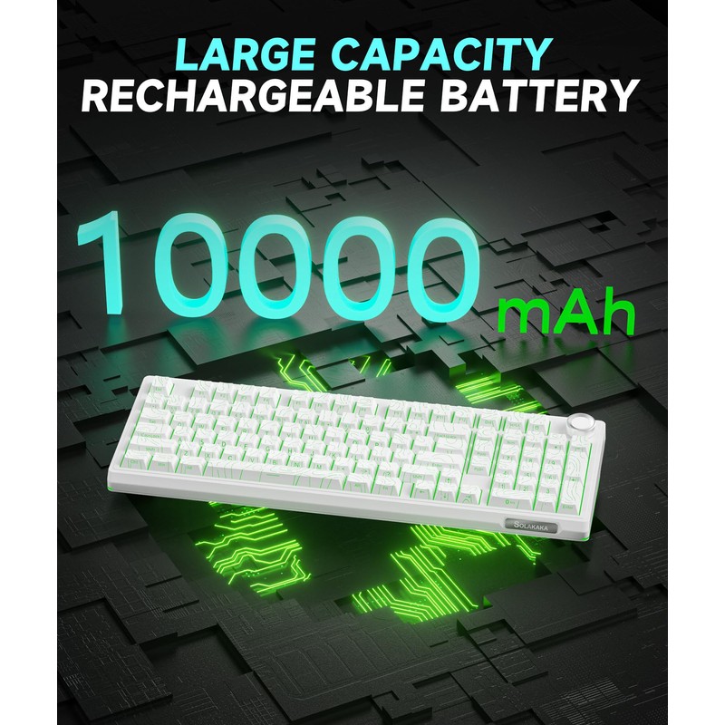 SOLAKAKA KI99 Pro 96% Wireless Mechanical Keyboard, RGB Gaming Keyboard,