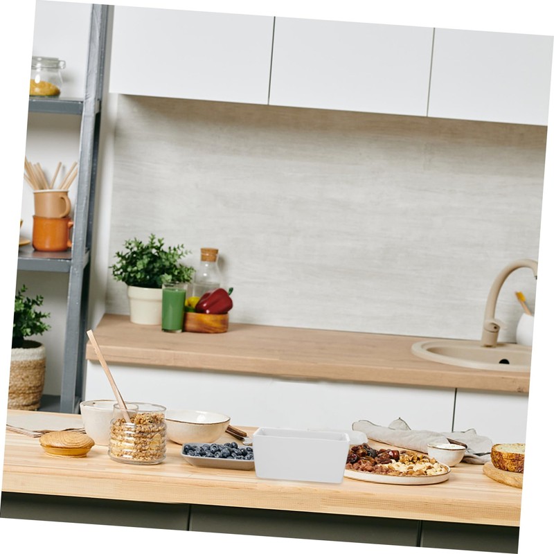 iplusmile 2pcs Rectangular Sugar Bowl Elegant Flat Bottom Jars for