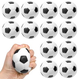 Pack of 12 Mini Sports Balls, 6.3 cm Anti-Stress Ball, Mini Football, Mini Foam Stress Relief Balls, Foam Balls, Stress Relief Toy, Anti-Stress Toy Balls, Football Stress Balls for Children and Adults