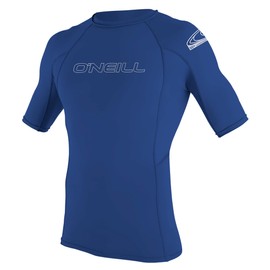 O’NEILL Men’s Wetsuits, Basic Skins, Short Sleeve Rash Guard, Pacific, Medium, 3341-018-M