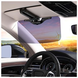 Sun Visor Extender for car Adjustable Visor Extension for Car Visor, HD wear-Resistant PC Lens，Anti- Polarized/Anti-Glare Sun Visor,General Purpose Goggles(QBMH-65L)