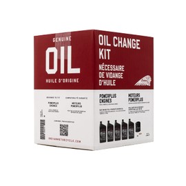 Indian Motorcycle Oil Change Kit for Specific Challenger and Pursuit Models With PowerPlus Engines, Includes 5 Quarts 15W-60 Full Synthetic Motor Oil, 1 Oil Filter, 1 Washer, 1 O-Ring - 2884171